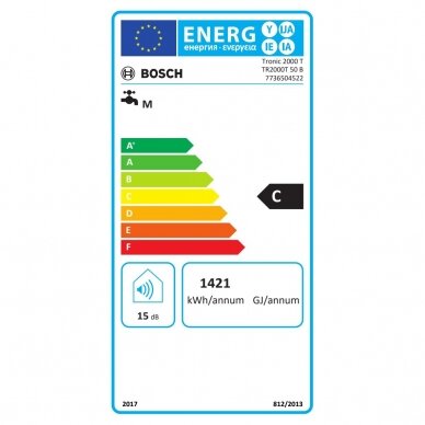 Elektrinis vandens šildytuvas Bosch Tronic 2000T 50 litrų 2