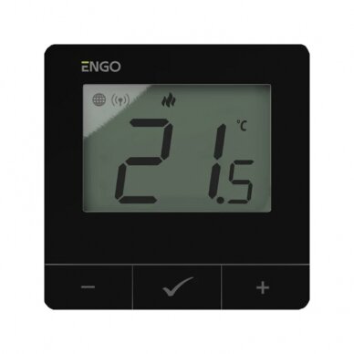 ENGO E25-230B veebipõhine temperatuuriregulaator ZigBee, 230V toitega, must