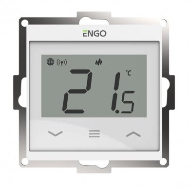 ENGO E55-W Wi-Fi termostatas tinkamas jungiklio rėmeliui 55x55mm