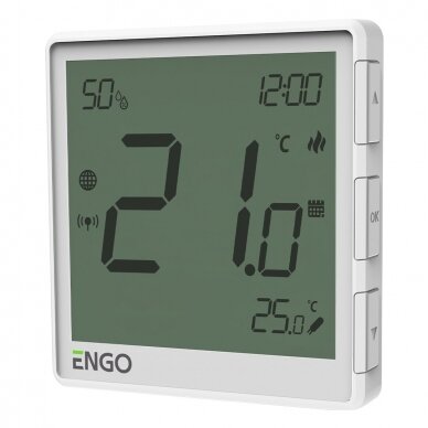 ENGO EONE230W ZigBee, internetipõhine süvistatav termostaat, 230V 1