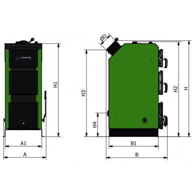 Kieto kuro katilas Kamen DREMAX PREMIUM 32 kW 1