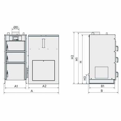 Granulu apkures katls Kamen PELLET Kompakt LUX 17kW 2