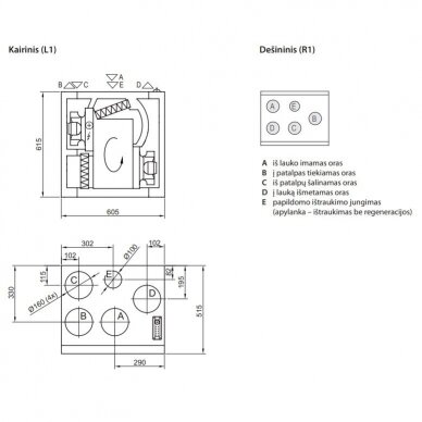 Komfovent rekuperatorius Domekt R 300 V C8 3