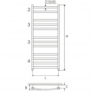 Plieninis baltas rankšluosčių džiovintuvas Elonika EP 50x118 KLD 1