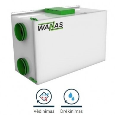 Wanas rekuperatorius ir drėkintuvas 2in1 Combo 430 Light