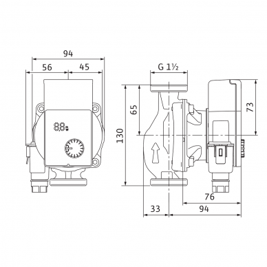 Tsirkulatsioonipump Wilo Yonos Pico1.0 25/1-4 130mm 1